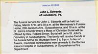 Edwards, John L. (Funeral Notice)